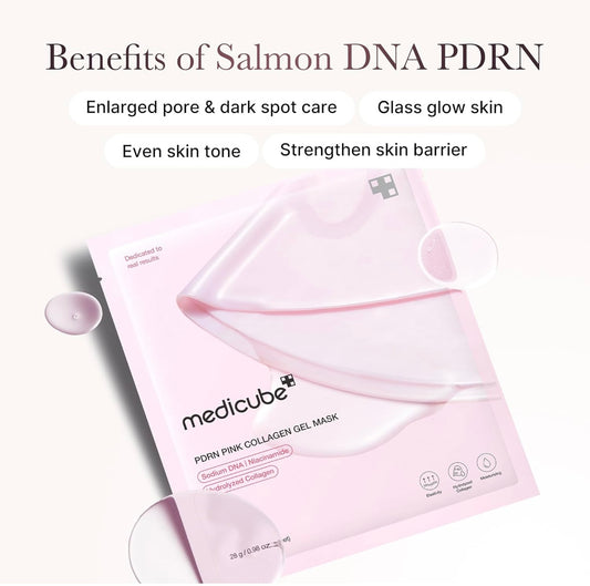 Medicube PDRN Pink Collagen Gel Mask - 1ea - Brightening Moisture Gel Cream, Anti-Blemish Body Lotion, skin moisturizer, dark spot correcting serum, needly daily toner pad, oil cleansers, moisturizing sunscreen, hand cream - Sapphire Beauty Booth