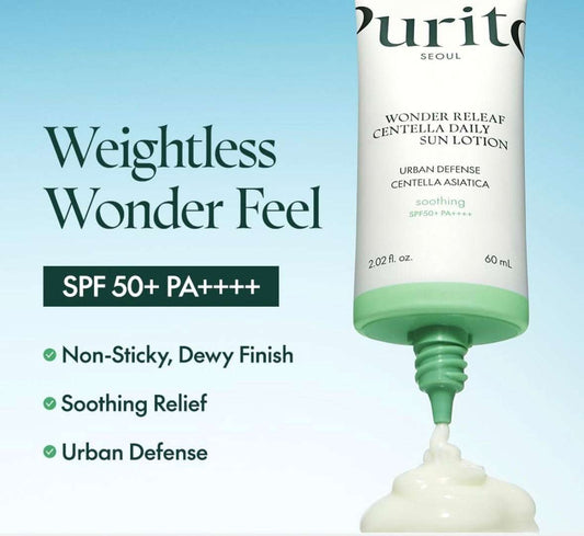Purito Wonder Releaf Centella Daily Sun Lotion - 60ml - Sapphire Beauty Booth