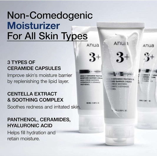 Anua 3 Ceramide Panthenol Moisture Barrier Cream - 100 ml - Sapphire Beauty Booth