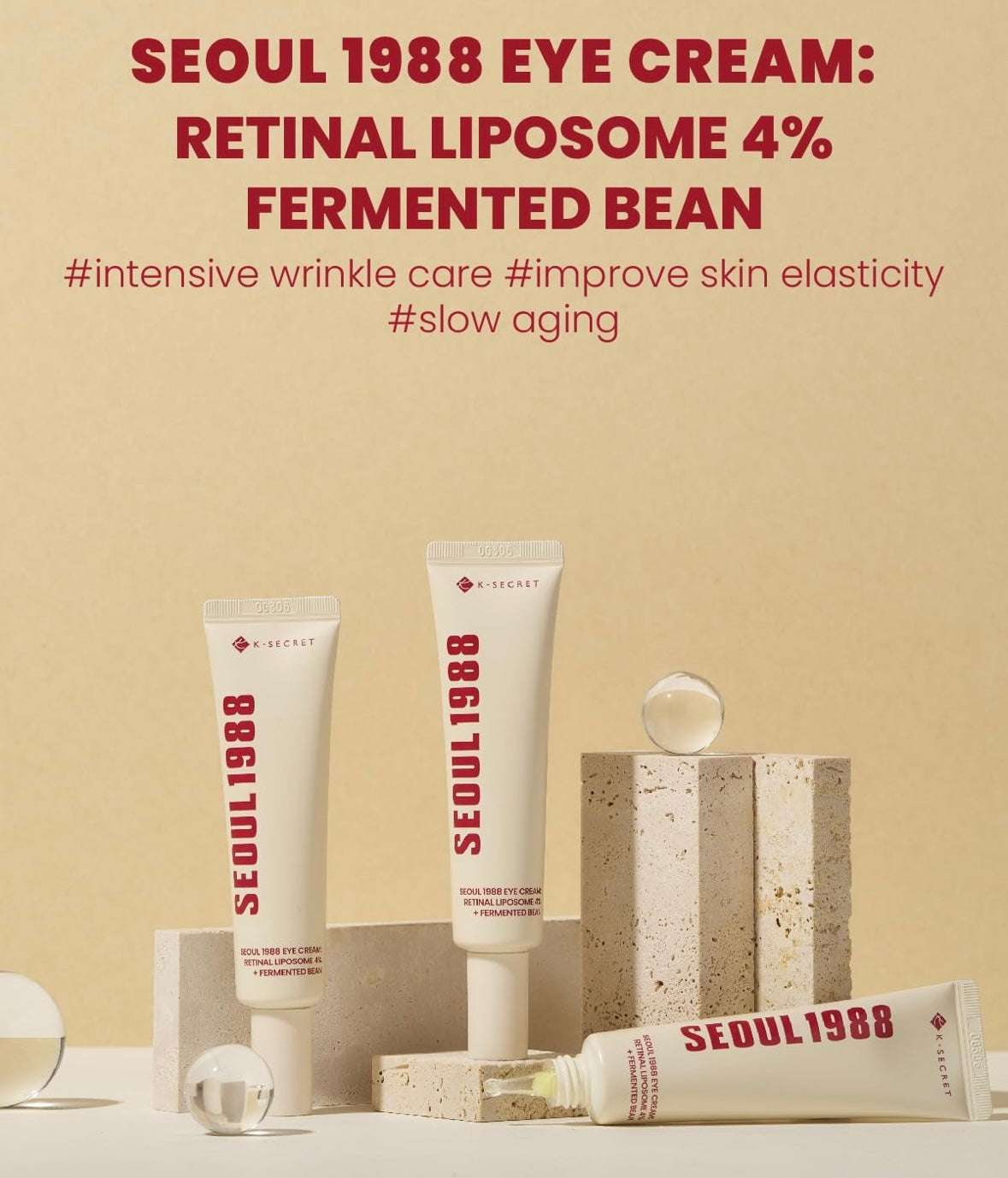 KSECRET - SEOUL 1988 Eye Cream: Retinal Liposome 4% + Fermented Bean - 30ml - Sapphire Beauty Booth