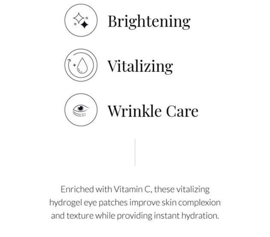 Ksecret Extra Illuminating Eye Gel Patches with Vitamin C - 60 patches - Brightening Moisture Gel Cream, Anti-Blemish Body Lotion, skin moisturizer, dark spot correcting serum, needly daily toner pad, oil cleansers, moisturizing sunscreen, hand cream - Sapphire Beauty Booth