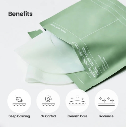 Biodance Refreshing Sea Kelp Real Deep Mask - 1 each - Brightening Moisture Gel Cream, Anti-Blemish Body Lotion, skin moisturizer, dark spot correcting serum, needly daily toner pad, oil cleansers, moisturizing sunscreen, hand cream - Sapphire Beauty Booth