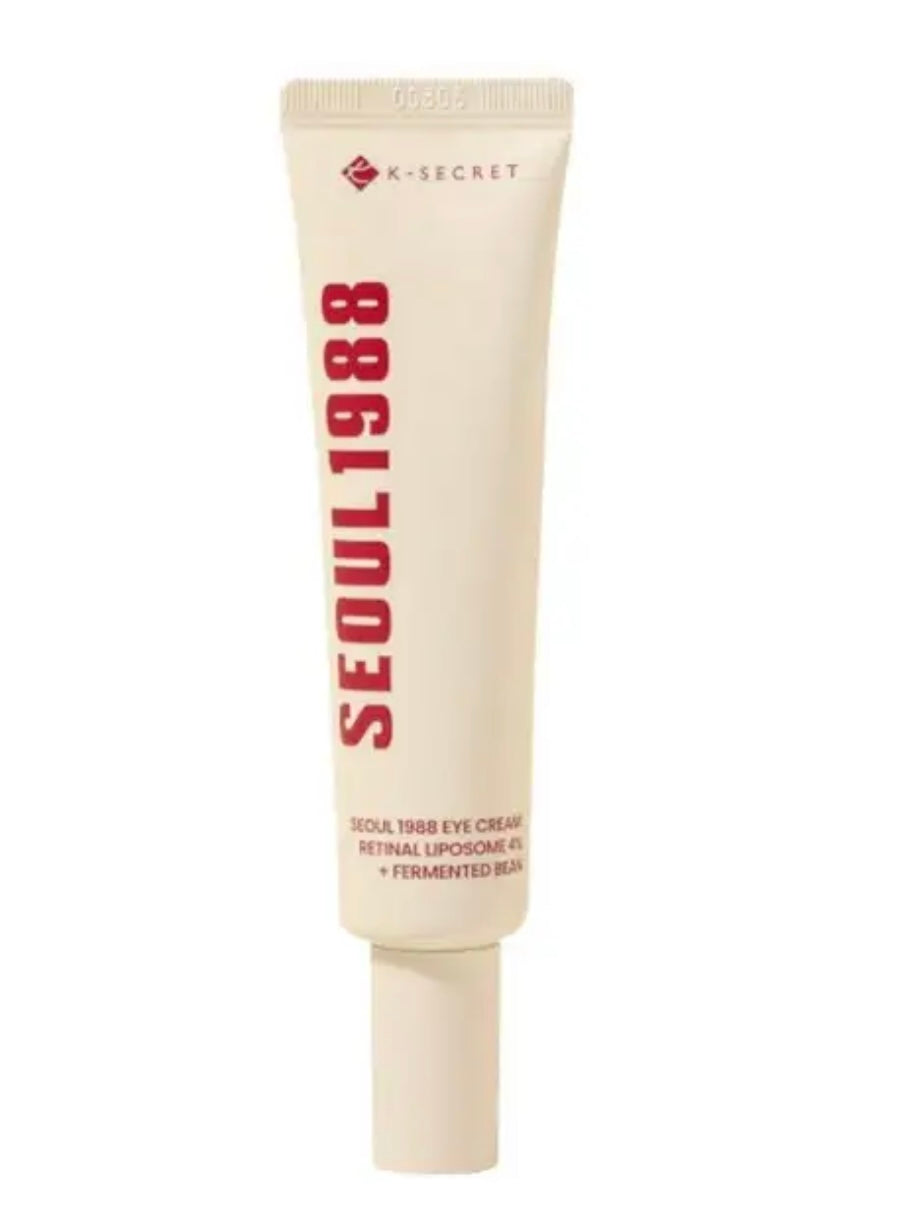 KSECRET - SEOUL 1988 Eye Cream: Retinal Liposome 4% + Fermented Bean - 30ml - Brightening Moisture Gel Cream, Anti-Blemish Body Lotion, skin moisturizer, dark spot correcting serum, needly daily toner pad, oil cleansers, moisturizing sunscreen, hand cream - Sapphire Beauty Booth