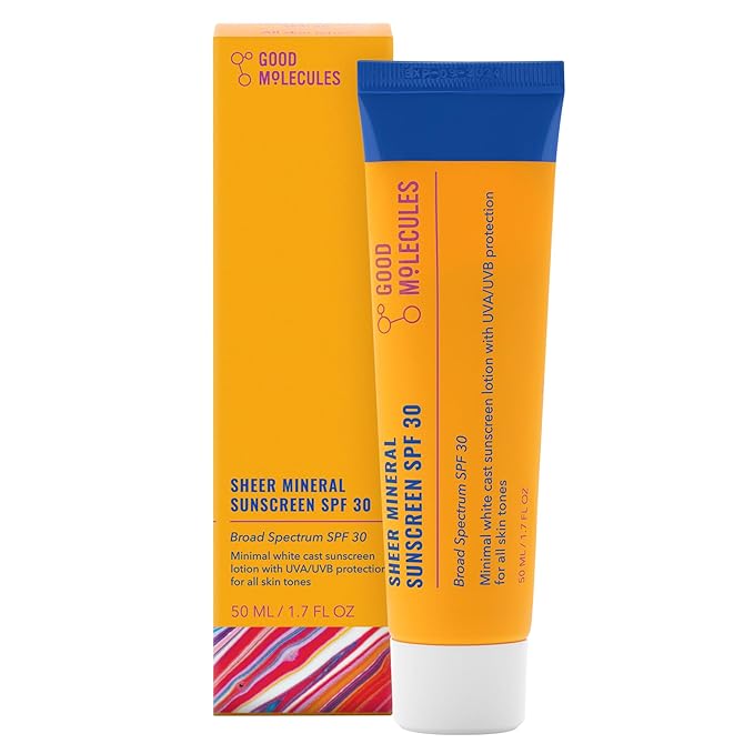 Good Molecules Sheer Mineral Sunscreen SPF 30 - 50ml | Discover skin care, face cream, lip gloss, sunscreen, and korean skin care products at Sapphire Beauty Booth— a trusted cosmetic shop near me and makeup store near me.