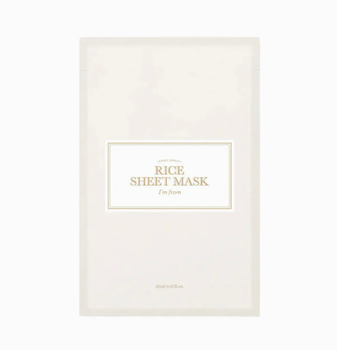 I'm from Rice Sheet Mask - 1 each | Discover skin care, face cream, lip gloss, sunscreen, and korean skin care products at Sapphire Beauty Booth— a trusted cosmetic shop near me and makeup store near me.