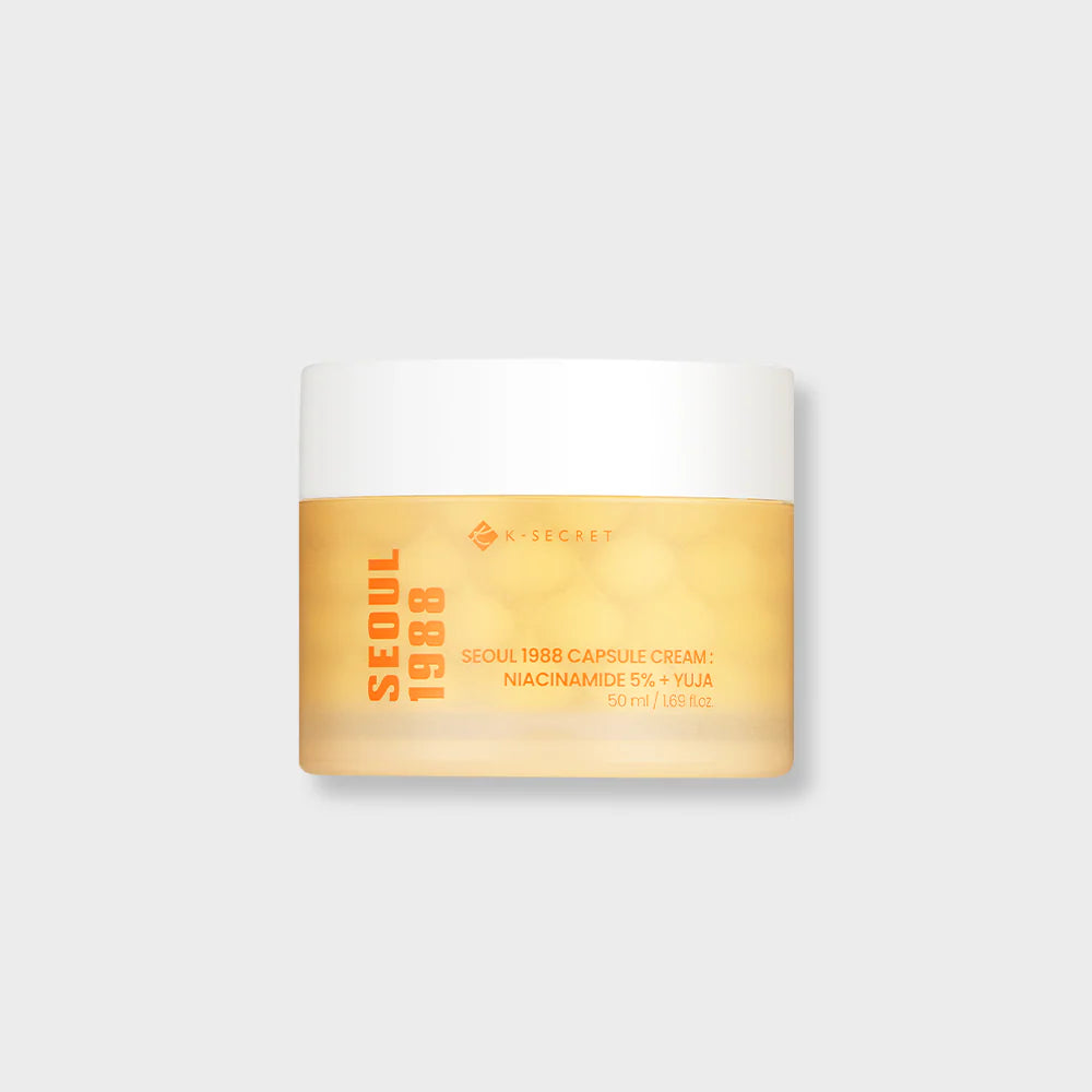 Ksecret Seoul 1988 Capsule Cream : Niacinamide 5% + Yuja - 50ml | Discover skin care, face cream, lip gloss, sunscreen, and korean skin care products at Sapphire Beauty Booth— a trusted cosmetic shop near me and makeup store near me.
