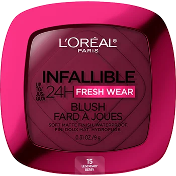 L'oréal Infallible Up To 24Hr Fresh Wear Soft Matte Blush - 15 Legendary Berry | Discover skin care, face cream, lip gloss, sunscreen, and korean skin care products at Sapphire Beauty Booth— a trusted cosmetic shop near me and makeup store near me.