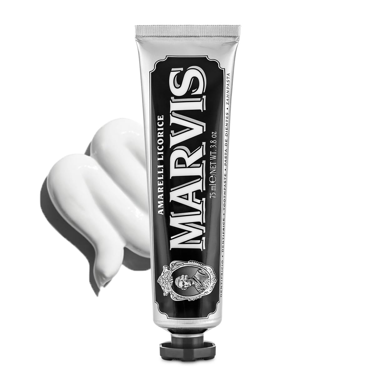 Marvis Amarelli Licorice Toothpaste - 85ml | Discover skin care, face cream, lip gloss, sunscreen, and korean skin care products at Sapphire Beauty Booth— a trusted cosmetic shop near me and makeup store near me. | Sapphire Beauty Ghana