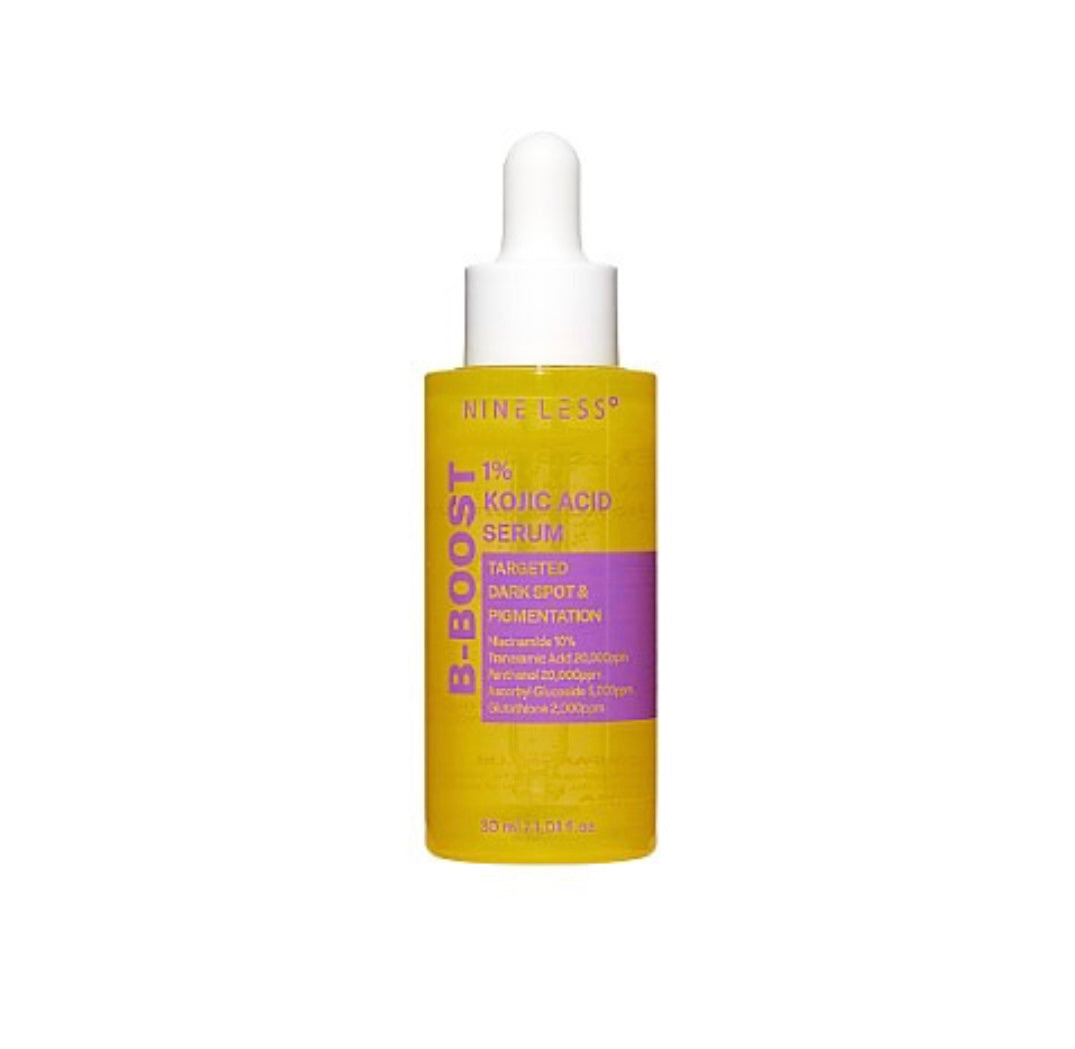 Nineless B-Boost 1% Kojic Acid Serum - 30ml | Discover skin care, face cream, lip gloss, sunscreen, and korean skin care products at Sapphire Beauty Booth— a trusted cosmetic shop near me and makeup store near me.