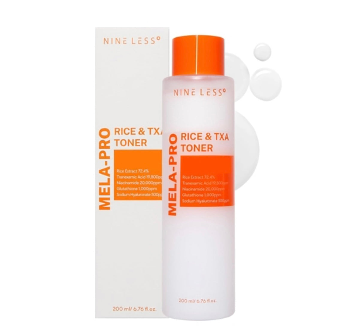 Nineless Mela-Pro Rice & TXA Toner - 200ml | Discover skin care, face cream, lip gloss, sunscreen, and korean skin care products at Sapphire Beauty Booth— a trusted cosmetic shop near me and makeup store near me.