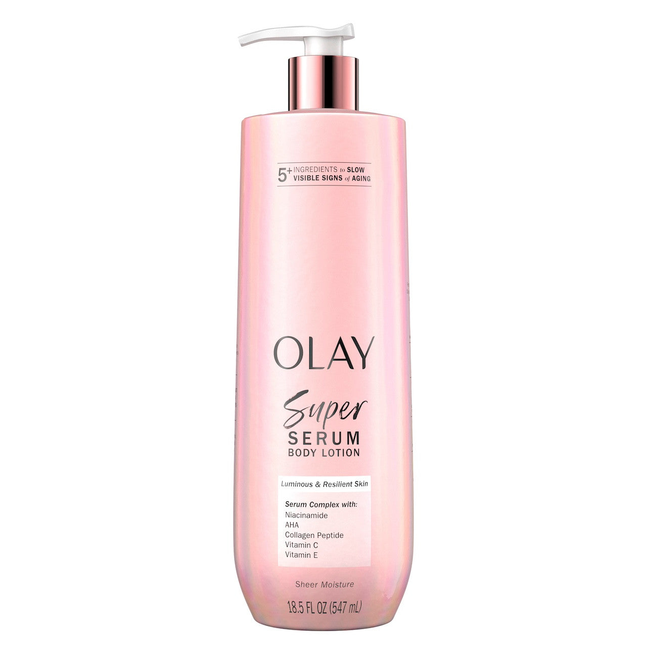 Olay Luminous and Resilient Super Serum Lotion (Sweet Vanilla & Soft Wood) - 547ml | Discover skin care, face cream, lip gloss, sunscreen, and korean skin care products at Sapphire Beauty Booth— a trusted cosmetic shop near me and makeup store near me.
