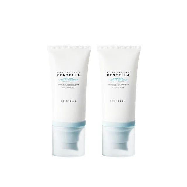 Skin1004 Hyalu-Cica Water-fit Sun Serum Twin Pack - 50ml x 2 each | Discover skin care, face cream, lip gloss, sunscreen, and korean skin care products at Sapphire Beauty Booth— a trusted cosmetic shop near me and makeup store near me. | Sapphire Beauty Ghana