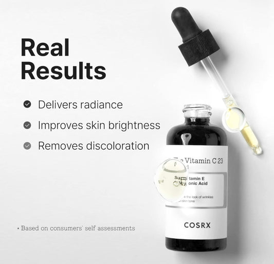 Cosrx - The Vitamin C 23 Serum - Brightening Moisture Gel Cream, Anti-Blemish Body Lotion, skin moisturizer, dark spot correcting serum, needly daily toner pad, oil cleansers, moisturizing sunscreen, hand cream - Sapphire Beauty Booth