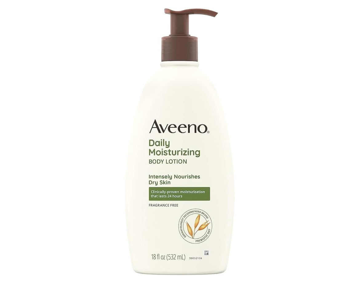 Aveeno Daily Moisturizer Body Lotion - 532 ml - Brightening Moisture Gel Cream, Anti-Blemish Body Lotion, skin moisturizer, dark spot correcting serum, needly daily toner pad, oil cleansers, moisturizing sunscreen, hand cream - Sapphire Beauty Booth