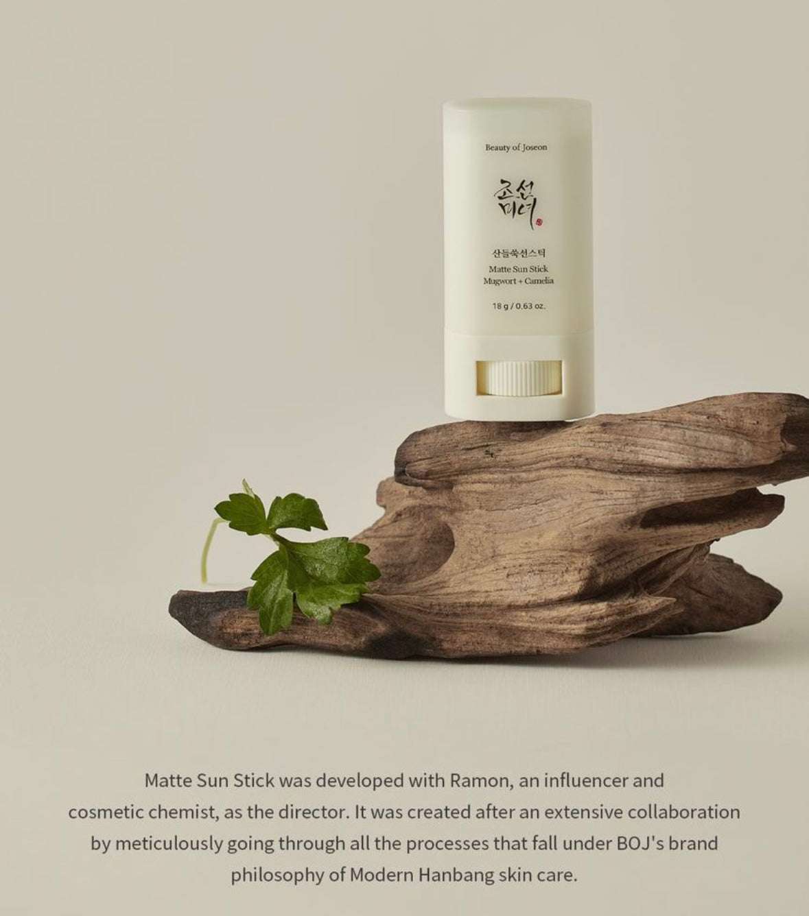 Beauty of Joseon Matte Sun Stick : Mugwort+Camelia (SPF 50+ PA++++) - 18g - Sapphire Beauty Booth