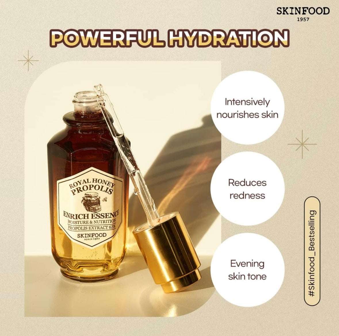SKINFOOD Royal Honey Propolis Enrich Essence - 50ml - Sapphire Beauty Booth