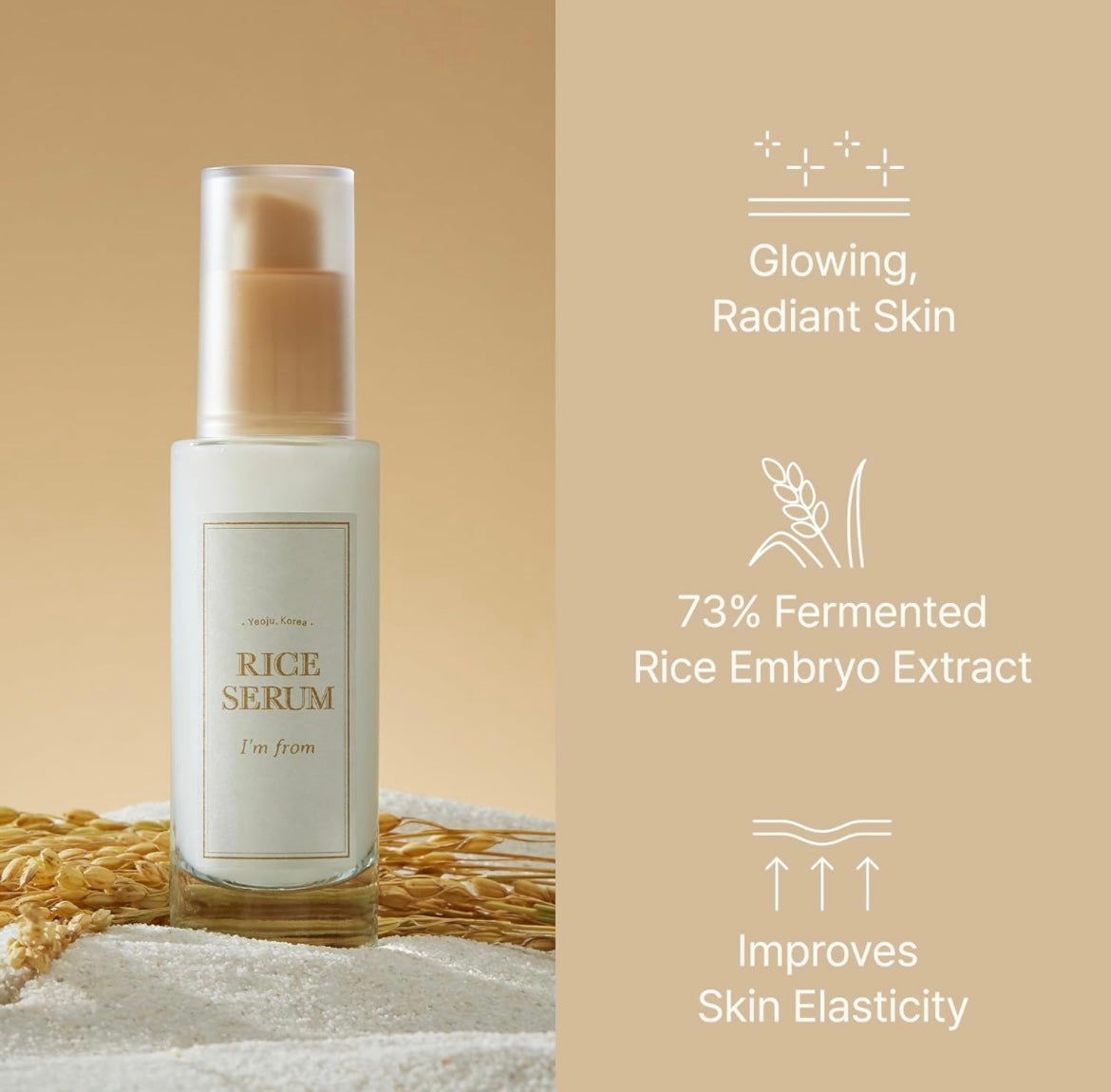 I'm from Rice Serum - 30ml - Brightening Moisture Gel Cream, Anti-Blemish Body Lotion, skin moisturizer, dark spot correcting serum, needly daily toner pad, oil cleansers, moisturizing sunscreen, hand cream - Sapphire Beauty Booth