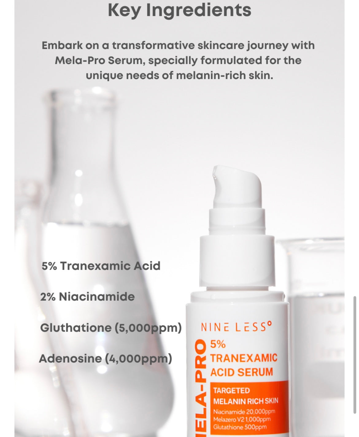 NineLess Mela-Pro 5% Tranexamic Acid Serum - 30ml