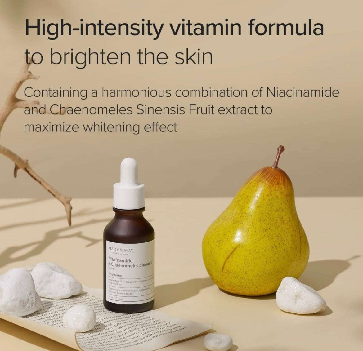 Mary & May Niacinamide + Chaenomeles Sinensis Serum - 30ml - Sapphire Beauty Booth
