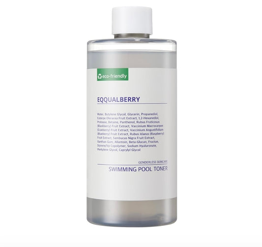 Eqqualberry Swimming Pool Protease Facial Toner - 300ml - Brightening Moisture Gel Cream, Anti-Blemish Body Lotion, skin moisturizer, dark spot correcting serum, needly daily toner pad, oil cleansers, moisturizing sunscreen, hand cream - Sapphire Beauty Booth