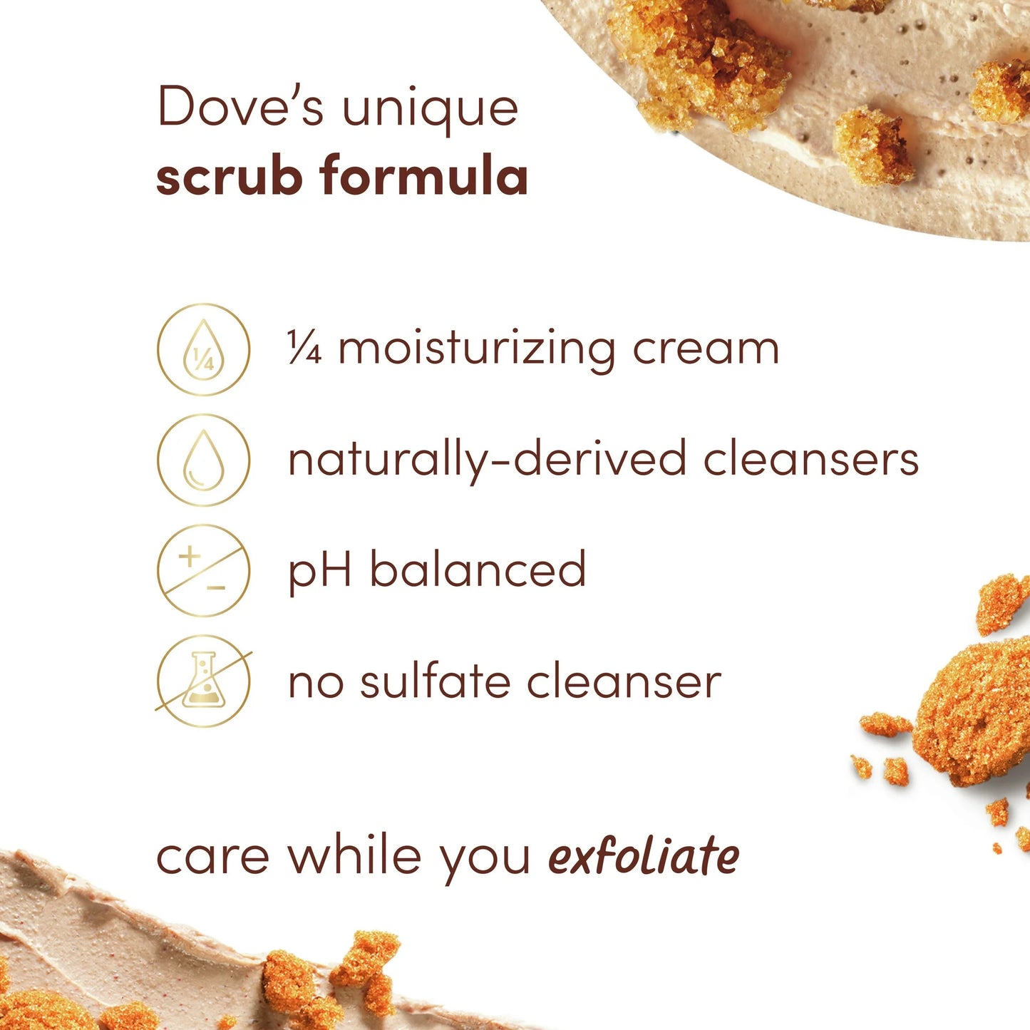 Dove Brown Sugar and Coconut Butter Exfoliating Body Scrub - 150z
