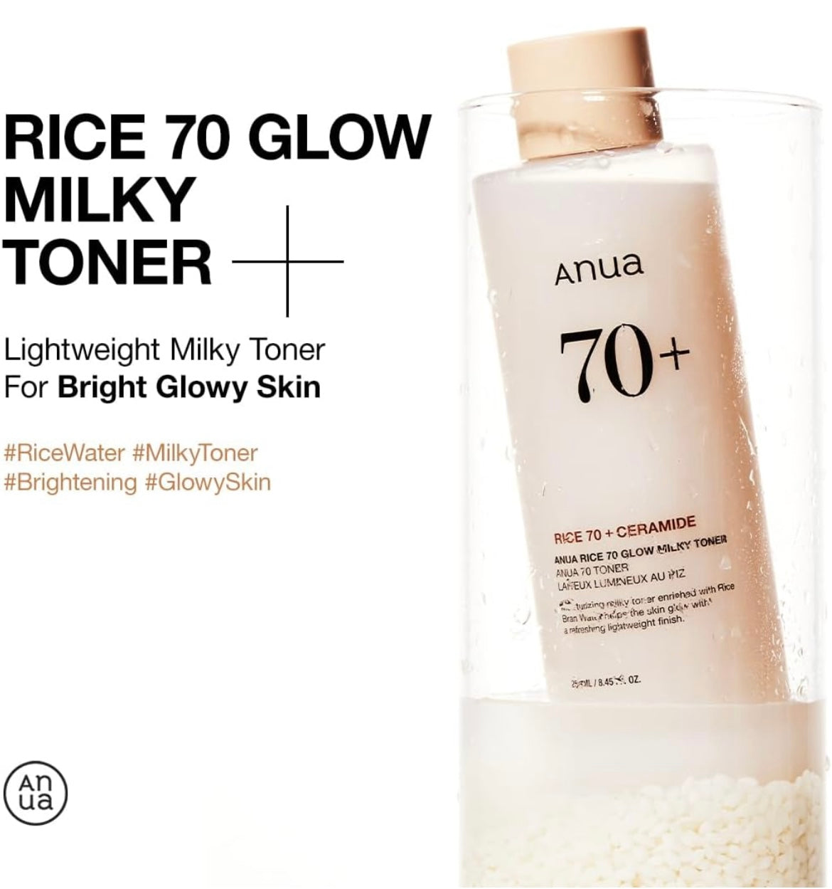 Anua Rice 70 Glow Milky Toner - 250 ml