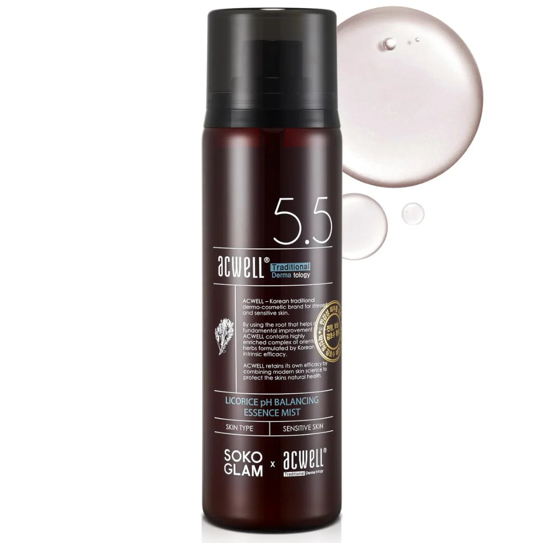 ACWELL Licorice pH Balancing Essence Mist - 100ml | Discover skin care, face cream, lip gloss, sunscreen, and korean skin care products at Sapphire Beauty Booth— a trusted cosmetic shop near me and makeup store near me.