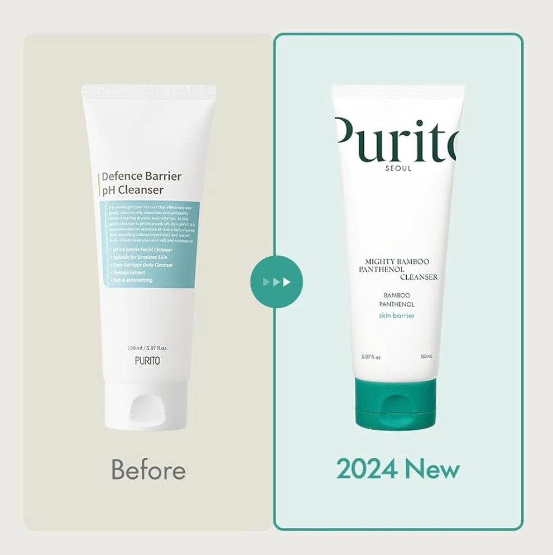 Purito Mighty Bamboo Panthenol Cleanser - 150ml - Brightening Moisture Gel Cream, Anti-Blemish Body Lotion, skin moisturizer, dark spot correcting serum, needly daily toner pad, oil cleansers, moisturizing sunscreen, hand cream - Sapphire Beauty Booth