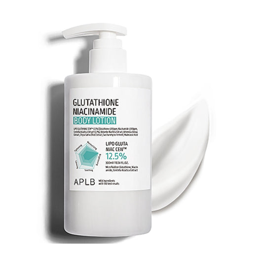 APLB Glutathione Niacinamide Body Lotion - 300ml | Discover skin care, face cream, lip gloss, sunscreen, and korean skin care products at Sapphire Beauty Booth— a trusted cosmetic shop near me and makeup store near me.

