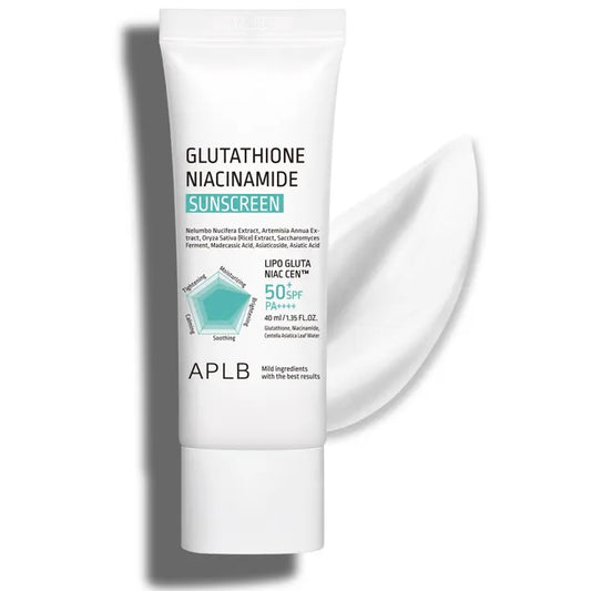 APLB Glutathione Niacinamide Sunscreen - 40ml | Discover skin care, face cream, lip gloss, sunscreen, and korean skin care products at Sapphire Beauty Booth— a trusted cosmetic shop near me and makeup store near me. | Sapphire Beauty Ghana
