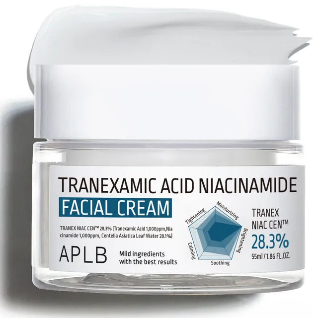 APLB Tranexamic Acid Niacinamide Facial Cream - 55ml | Discover skin care, face cream, lip gloss, sunscreen, and korean skin care products at Sapphire Beauty Booth— a trusted cosmetic shop near me and makeup store near me.

