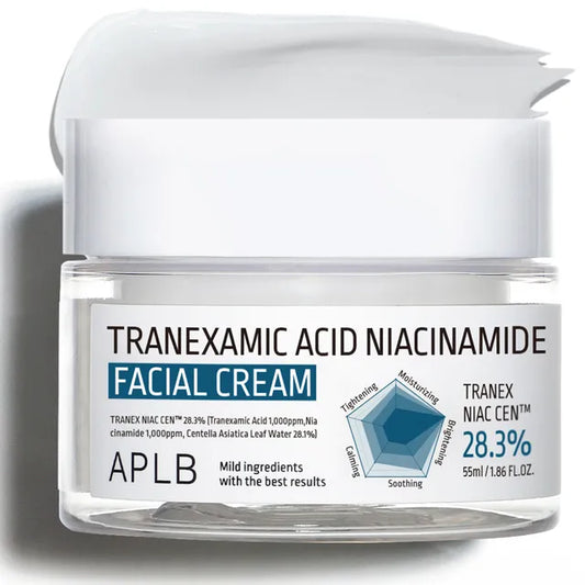 APLB Tranexamic Acid Niacinamide Facial Cream - 55ml | Discover skin care, face cream, lip gloss, sunscreen, and korean skin care products at Sapphire Beauty Booth— a trusted cosmetic shop near me and makeup store near me.

