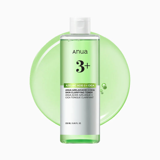 Anua Azelaic 3 Cica Skin Clarifying Toner - 250ml | Discover skin care, face cream, lip gloss, sunscreen, and korean skin care products at Sapphire Beauty Booth— a trusted cosmetic shop near me and makeup store near me.