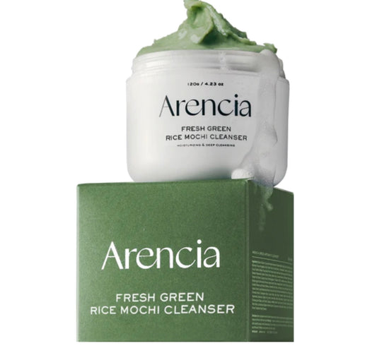 Arencia Fresh Green Rice Mochi Cleanser - 120g | Discover skin care, face cream, lip gloss, sunscreen, and korean skin care products at Sapphire Beauty Booth— a trusted cosmetic shop near me and makeup store near me.