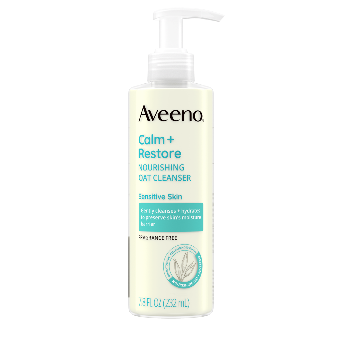 Aveeno Calm + Restore Gentle Nourishing Oat Cleanser - 232ml | Discover skin care, face cream, lip gloss, sunscreen, and korean skin care products at Sapphire Beauty Booth— a trusted cosmetic shop near me and makeup store near me.