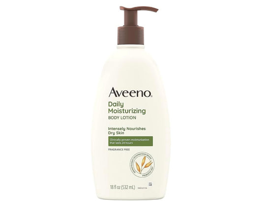 Aveeno Daily Moisturizer Body Lotion - 532 ml | Discover skin care, face cream, lip gloss, sunscreen, and korean skin care products at Sapphire Beauty Booth— a trusted cosmetic shop near me and makeup store near me.