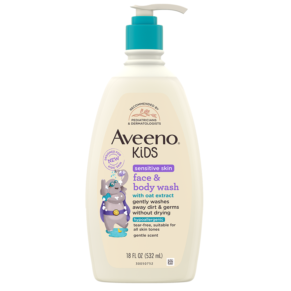 Aveeno Kids Sensitive Skin Face and Body Wash - 532ml | Discover skin care, face cream, lip gloss, sunscreen, and korean skin care products at Sapphire Beauty Booth— a trusted cosmetic shop near me and makeup store near me.
