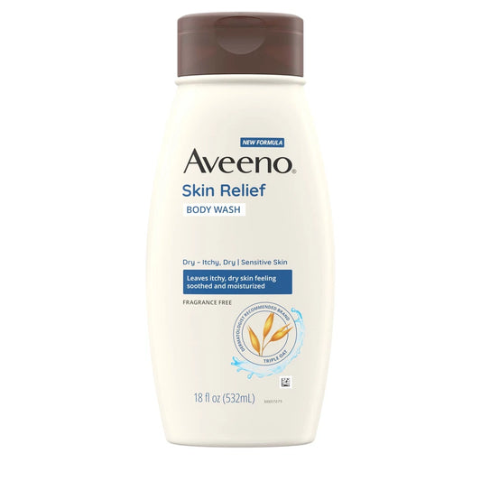 Aveeno Skin Relief Fragrance-Free Body Wash for Sensitive, Itchy, Dry Skin - 532 ml | Discover skin care, face cream, lip gloss, sunscreen, and korean skin care products at Sapphire Beauty Booth— a trusted cosmetic shop near me and makeup store near me.