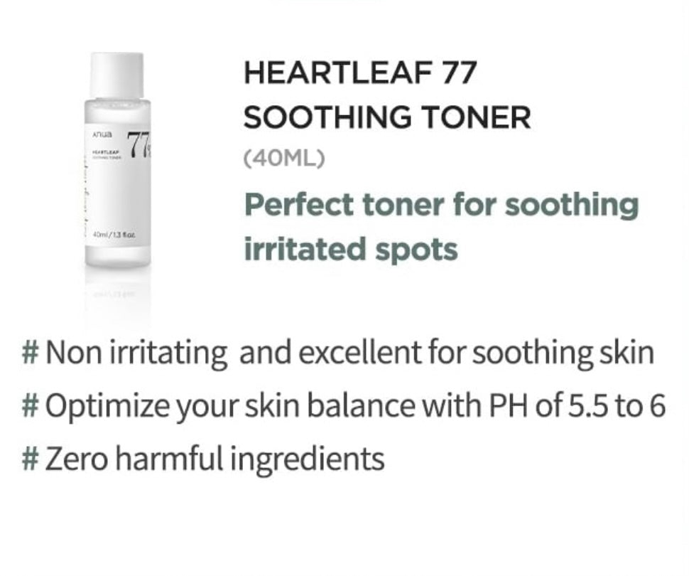 Anua Heartleaf 77% Soothing Trial Kit