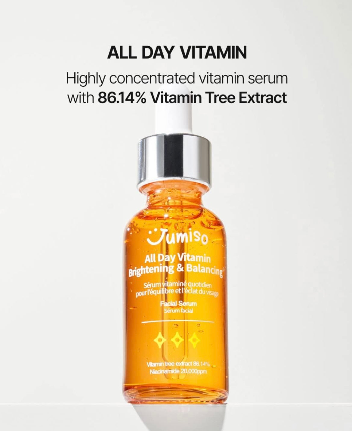 Jumiso All Day Vitamin Serum, Brightening & Balancing Facial Serum - 30ml