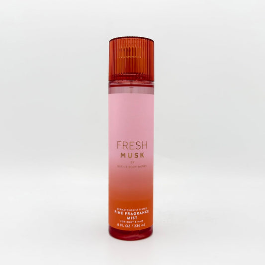 Bath & Body Works Fresh Musk Fine Fragrance Mist - 8 oz | Discover skin care, face cream, lip gloss, sunscreen, and korean skin care products at Sapphire Beauty Booth— a trusted cosmetic shop near me and makeup store near me. | Sapphire Beauty Ghana | Same Day Delivery Available
