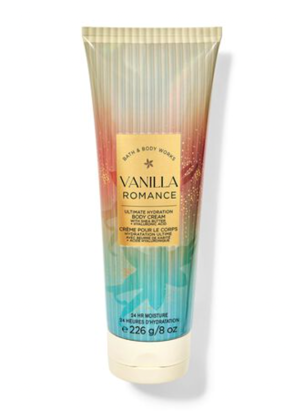 Bath & Body Works Vanilla Romance Body Cream - 8 oz | Discover skin care, face cream, lip gloss, sunscreen, and korean skin care products at Sapphire Beauty Booth— a trusted cosmetic shop near me and makeup store near me. | Sapphire Beauty Ghana | Same Day Delivery Available
