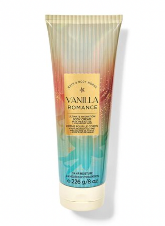 Bath & Body Works Vanilla Romance Body Cream - 8 oz | Discover skin care, face cream, lip gloss, sunscreen, and korean skin care products at Sapphire Beauty Booth— a trusted cosmetic shop near me and makeup store near me. | Sapphire Beauty Ghana | Same Day Delivery Available
