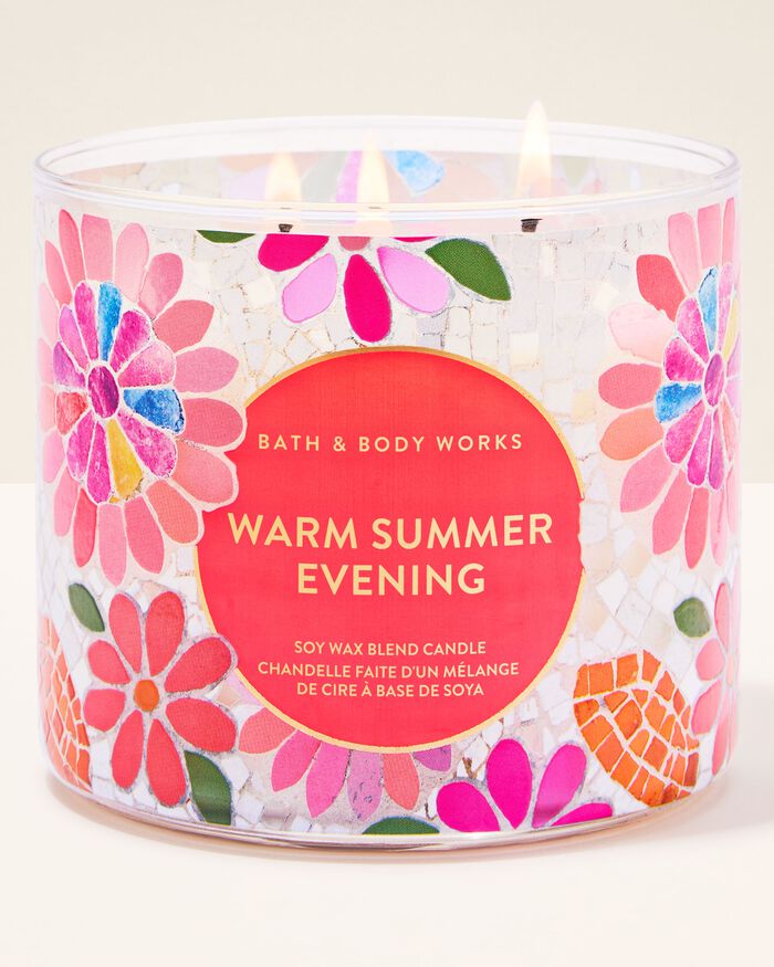 Bath & Body Works Warm Summer Evening 3-Wick Candle - 14.5 oz | Discover skin care, face cream, lip gloss, sunscreen, and korean skin care products at Sapphire Beauty Booth— a trusted cosmetic shop near me and makeup store near me. | Sapphire Beauty Ghana | Same Day Delivery Available