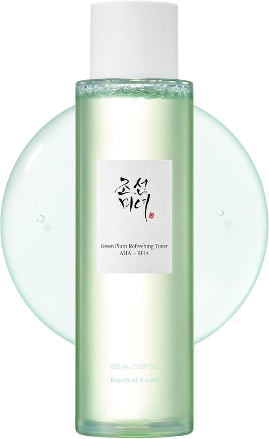 Beauty of Joseon Green Plum Refreshing Toner: AHA + BHA - 150ml | Discover skin care, face cream, lip gloss, sunscreen, and korean skin care products at Sapphire Beauty Booth— a trusted cosmetic shop near me and makeup store near me.
