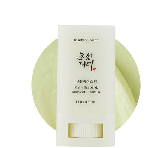 Beauty of Joseon Matte Sun Stick : Mugwort+Camelia (SPF 50+ PA++++) - 18g | Discover skin care, face cream, lip gloss, sunscreen, and korean skin care products at Sapphire Beauty Booth— a trusted cosmetic shop near me and makeup store near me.