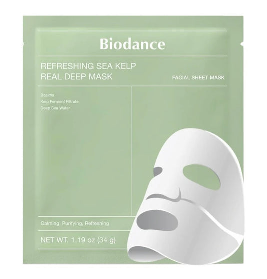 Biodance Refreshing Sea Kelp Real Deep Mask - 1 each | Discover skin care, face cream, lip gloss, sunscreen, and korean skin care products at Sapphire Beauty Booth— a trusted cosmetic shop near me and makeup store near me.