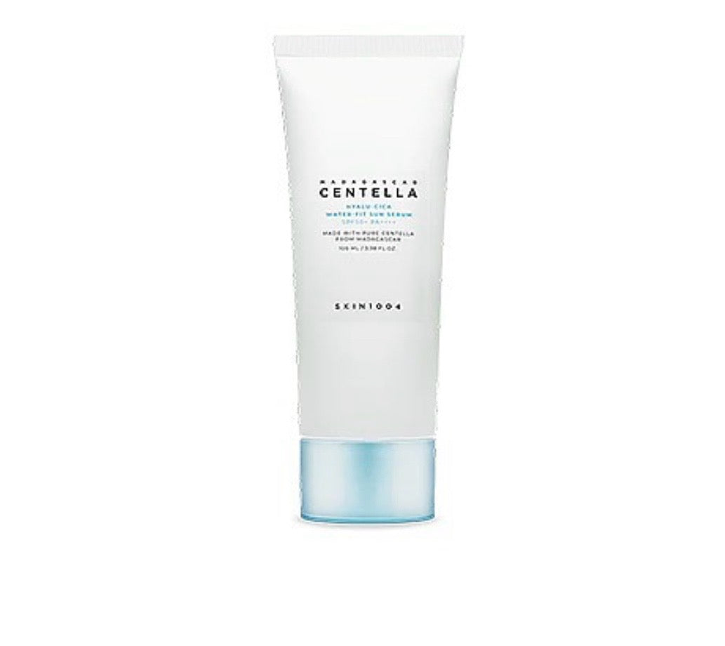 Skin1004 Hyalu-Cica Water-fit Sun Serum - Brightening Moisture Gel Cream, Anti-Blemish Body Lotion, skin moisturizer, dark spot correcting serum, needly daily toner pad, oil cleansers, moisturizing sunscreen, hand cream - Sapphire Beauty Booth