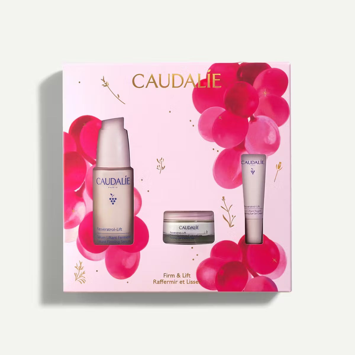 Caudalie Resveratrol Lift & Firm Essentials Set | Discover skin care, face cream, lip gloss, sunscreen, and korean skin care products at Sapphire Beauty Booth— a trusted cosmetic shop near me and makeup store near me.