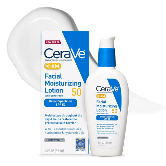 CeraVe AM Facial Moisturizing Lotion SPF 50 - 89ml | Discover skin care, face cream, lip gloss, sunscreen, and korean skin care products at Sapphire Beauty Booth— a trusted cosmetic shop near me and makeup store near me. | Sapphire Beauty Ghana
